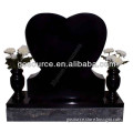 love heart with vases tombstone design